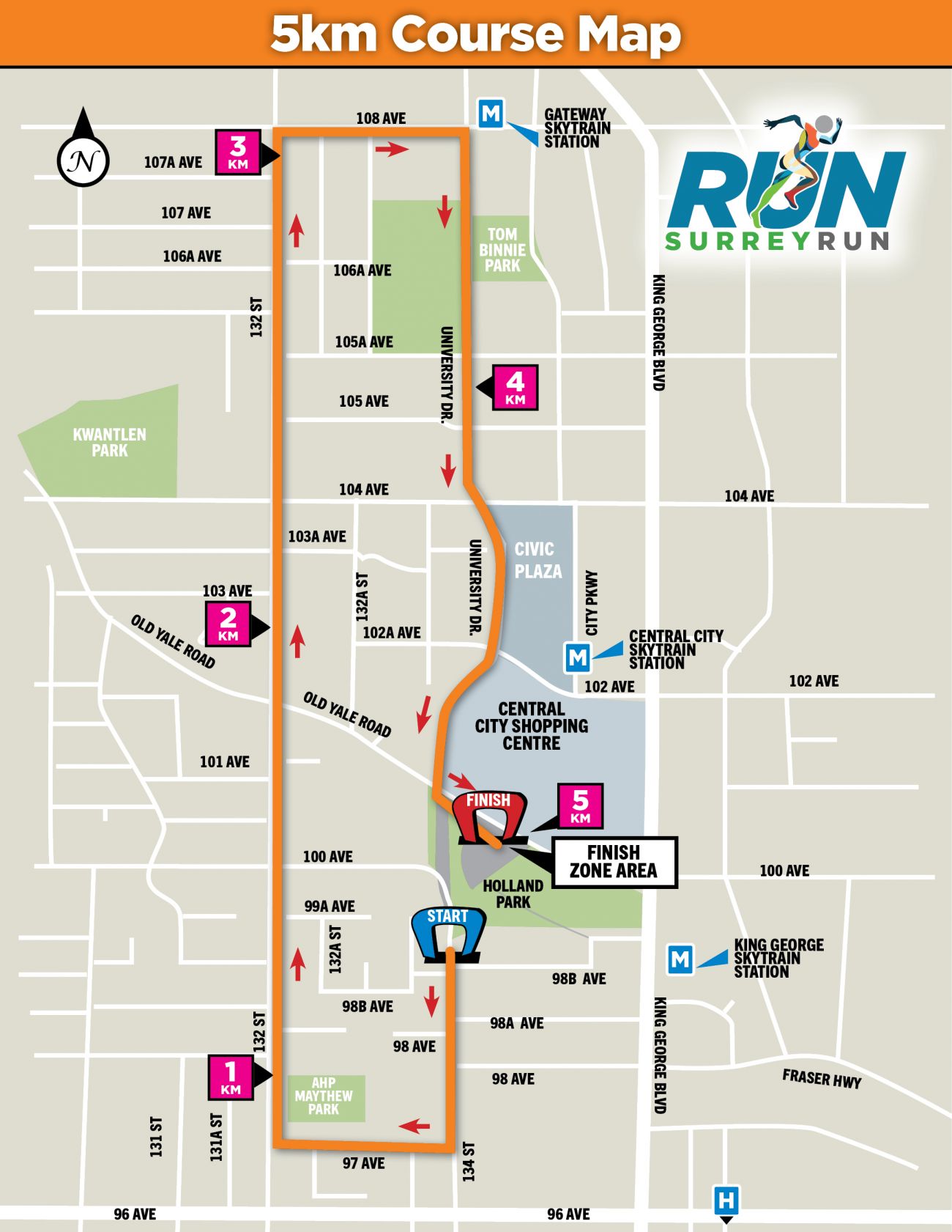 RunSurreyRun Race Map